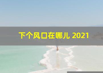 下个风口在哪儿 2021